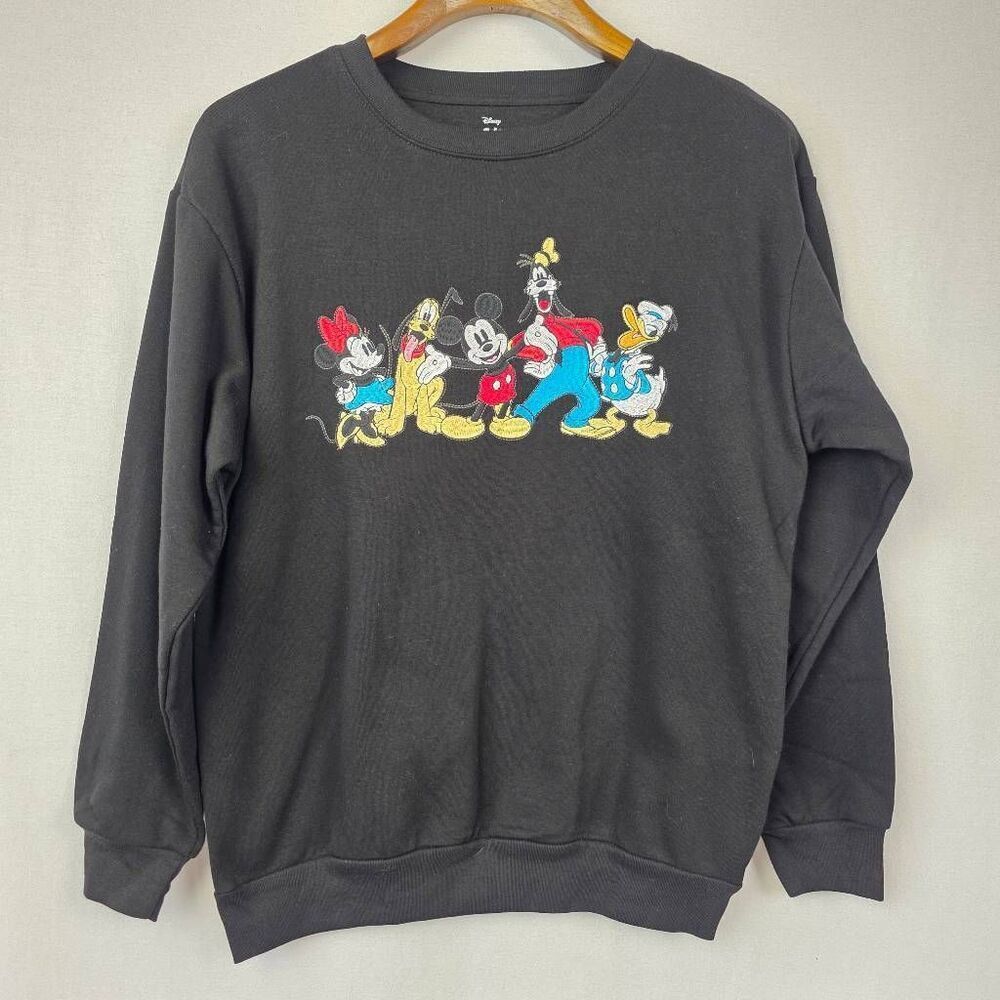 Disney Mickey Friends Sweatshirt Black Youth Small 4-6